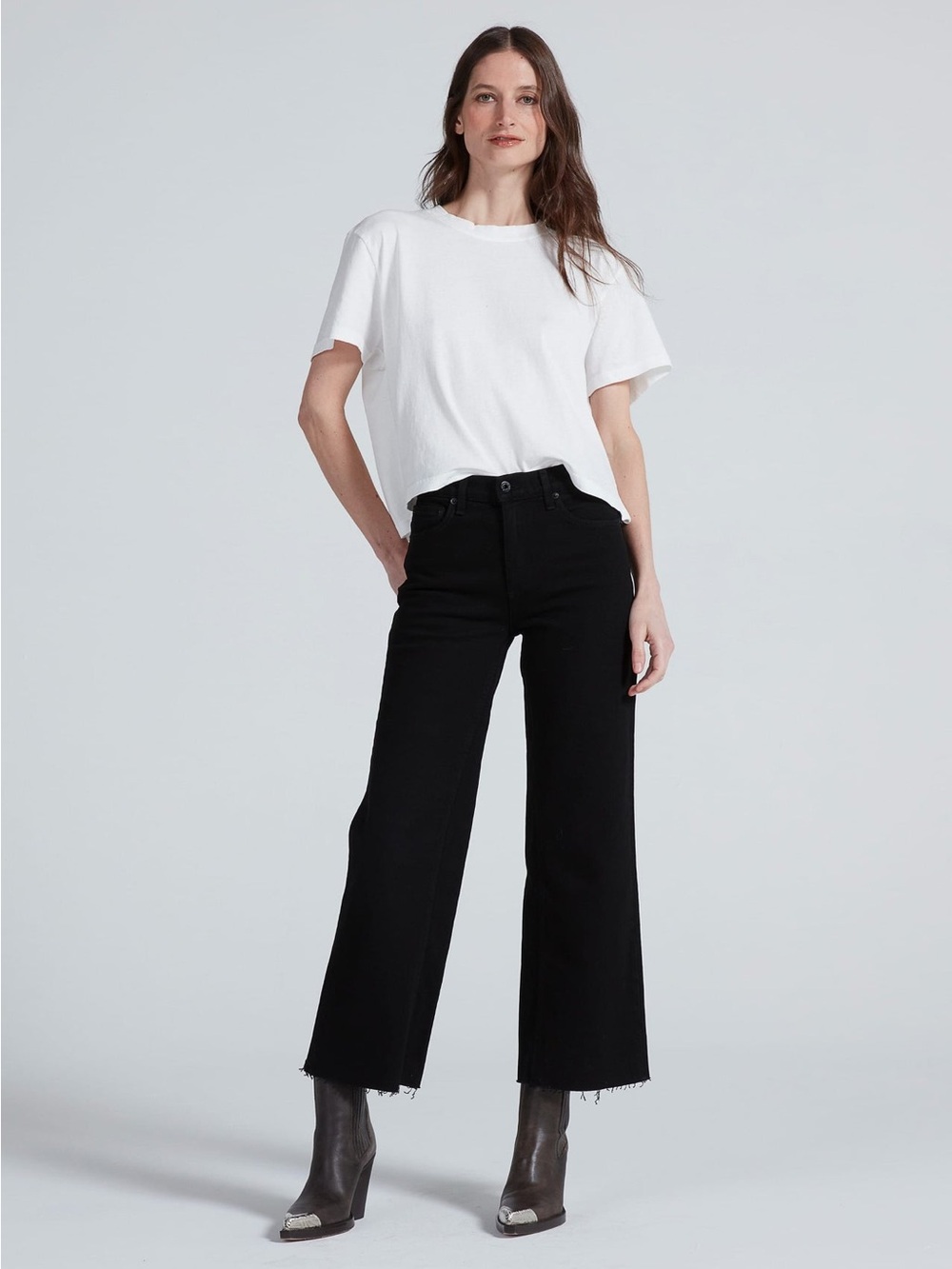ASKK NY Slim Crop Jeans - High-Rise Wide Leg